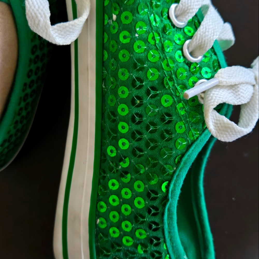 Green Sequin Shoes
